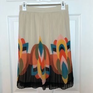 Pleated multicolor skirt